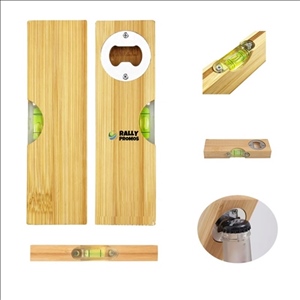 Bamboo Level With Bottle Opener